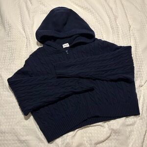 Aritzia Sunday Best Octavia Zip Waist Hoodie Admiral Blue Size XL